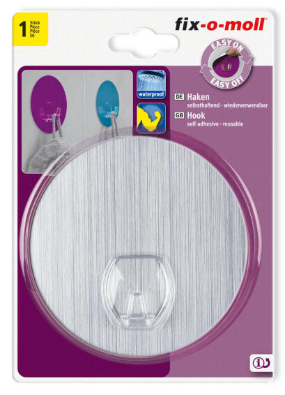 Reusable hook silver 100mm fix-o-moll