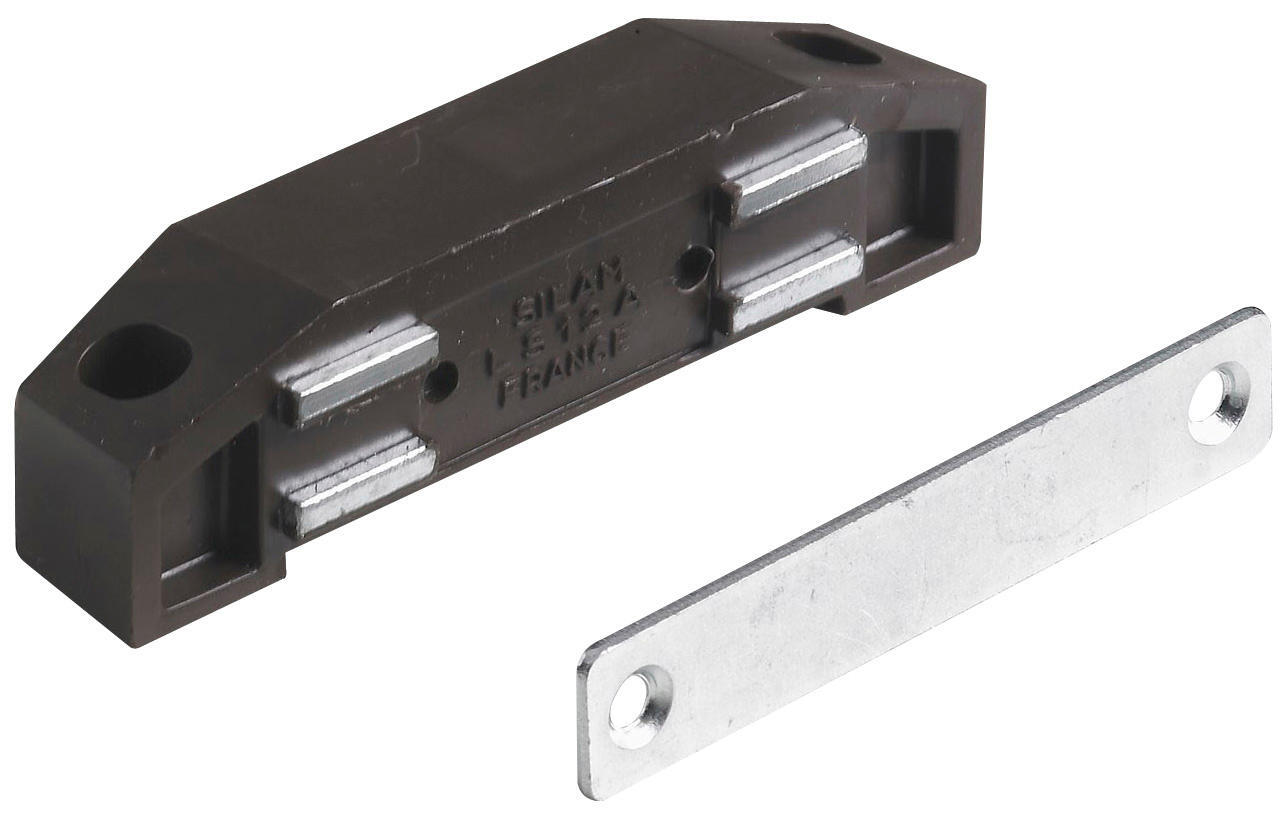 Aimant De Fermeture Hettich - Plastique Marron - Alésage 1/2 - Neuf