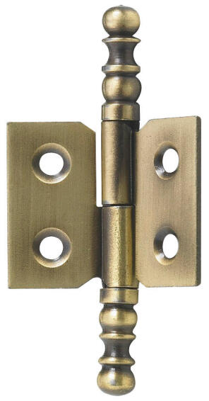 Butt hinge with decorative right burnished hettich