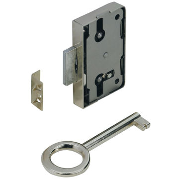 Screw-on lock nickel-plated hettich