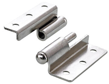 Butt hinge cranked right nickel-plated hettich