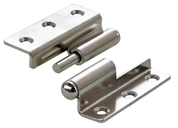 Butt hinge cranked left nickel-plated hettich