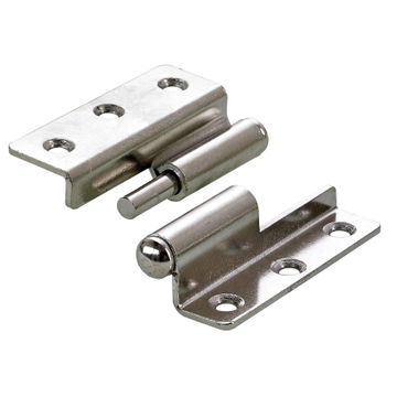 Butt hinge cranked left nickel-plated hettich
