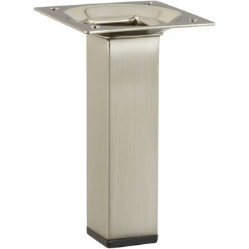 Furniture leg stainless steel look hettich