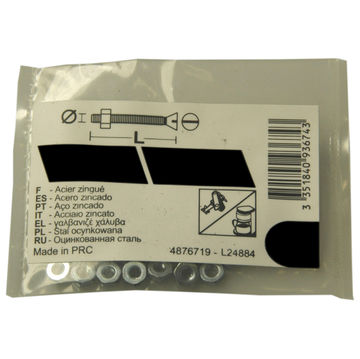 Machine screws and nuts slotted countersunk zinc plated 2.5x20mm 20pc standers