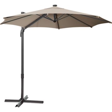 Naterial Umbrella Side Polyester & Steel Taupe Moon W55cmxD86cmxH90cm