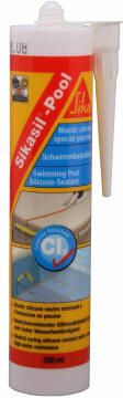 Curing silicone sealant for s/pools & permanently wet areas SIKASIL white 300ml