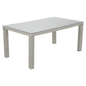  Costa Rica Rattan Patio Table White W100cmxL170cmxH74cm (Excludes chairs)