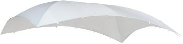 Awning for the Occo curved roof gazebo NATERIAL white 300cm x 400cm