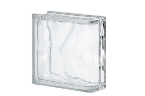 Glass Block Clear Wave Edge