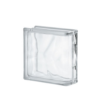 Glass Block Clear Wave Edge