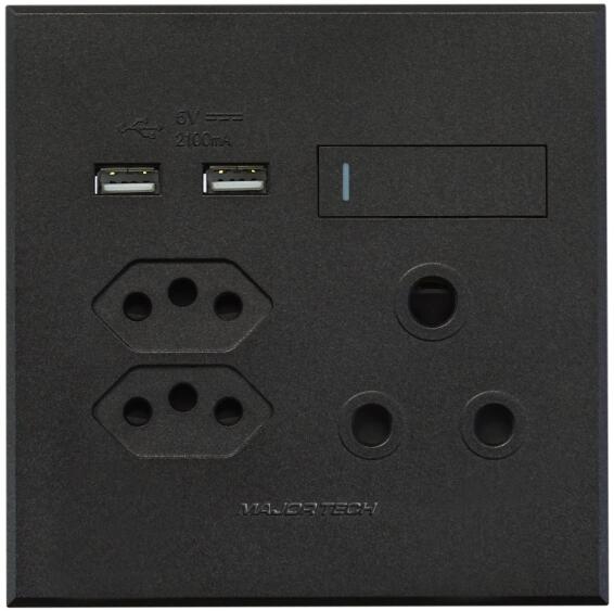 SOCKET1X3PIN&2XV-SLIM&2XUSBVETI34X4GR/GR