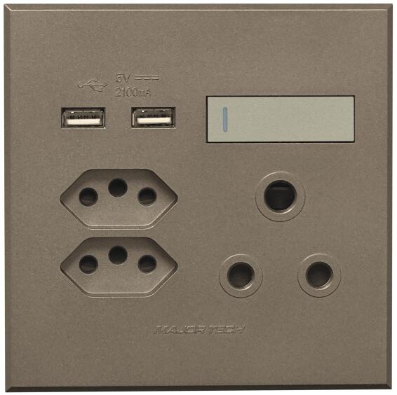 SOCKET1X3PIN&2XV-SLIM&2XUSBVETI34X4TI/GR