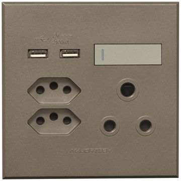 SOCKET1X3PIN&2XV-SLIM&2XUSBVETI34X4TI/GR