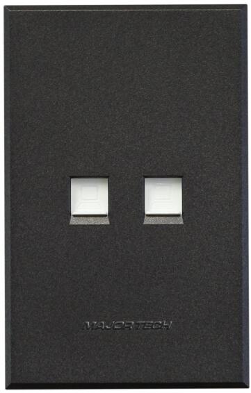 Veti 3 2 x Dual Data Socket Graphite (100x50)