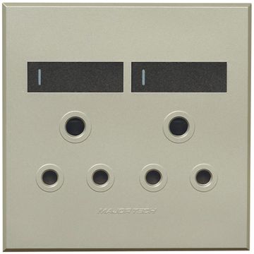 Veti 3 Double Socket Graphite/Titanium (100x100) 