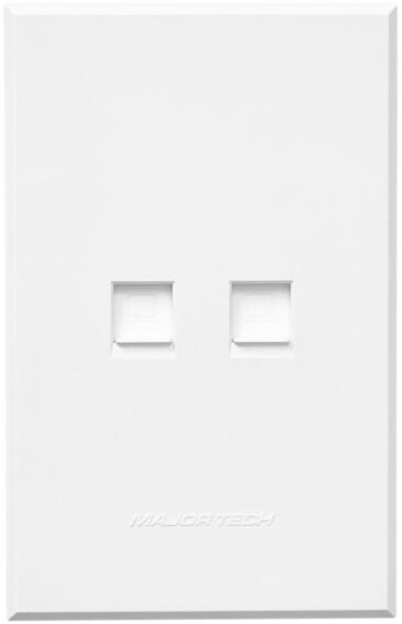 SOCKET 2 X DATA VETI3 2X4 WHITE