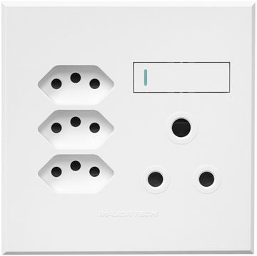 SOCKET 1 X 3 PIN & 3 V-SLIM4X4 VETI3WT