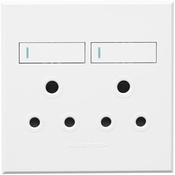 SOCKET 2X3 PIN VETI3 4X4 WHITE