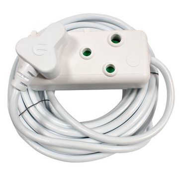 ELLIES Extension cord white light duty 1mmx20m