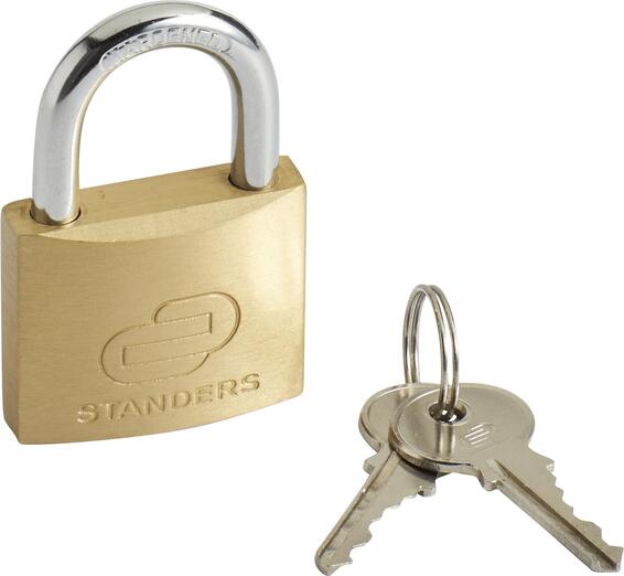STANDERS BRASS PADLOCK 40MM