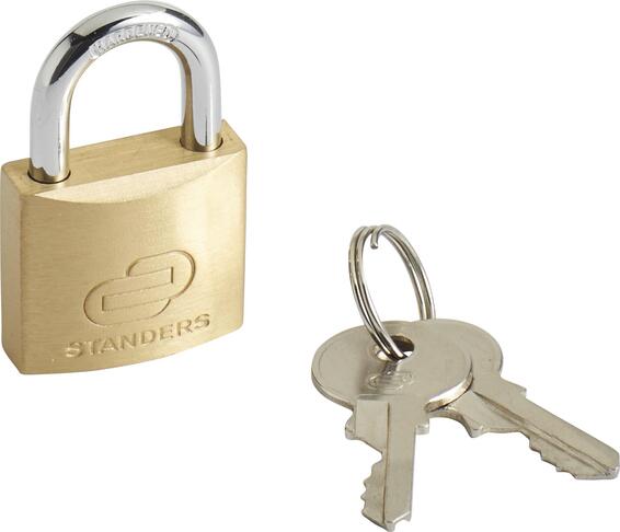 STANDERS BRASS PADLOCK 30MM