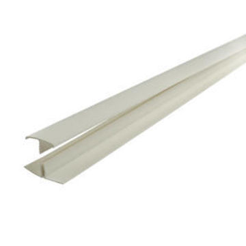 White PVC Joiner Profile H shape for 8 to 10mm panel L2600mm