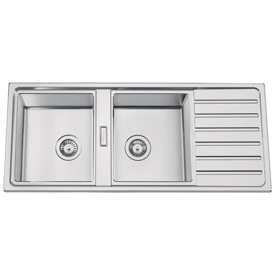 Kitchen Sink 2 Square Bowls And 1 Drainer Frasa Taske 80 D