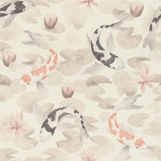 BEIGE COI CARP DESIGN KIMONO COLLECTION