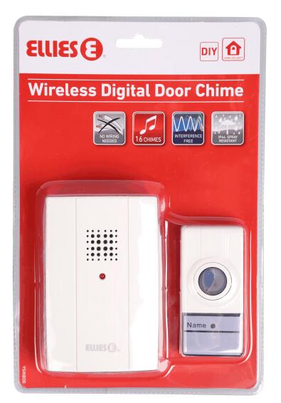 Door Chime Wireless ELLIES 1 Receiver 1 Transmitter