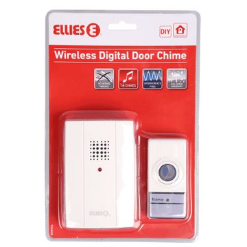 Door Chime Wireless ELLIES 1 Receiver 1 Transmitter