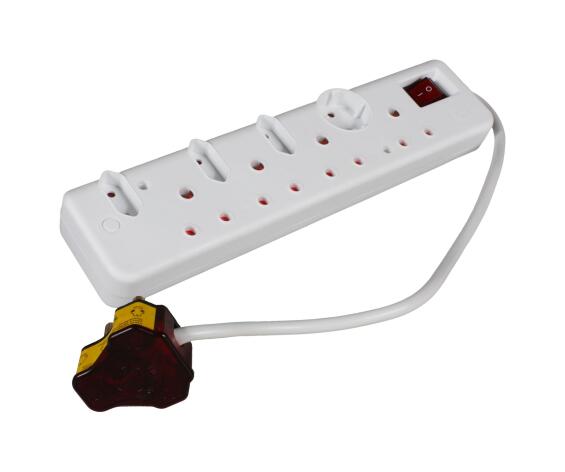 Ellies Multi-Plug Extension Cord 4x3 & 3x2 pin 1 Schuko
