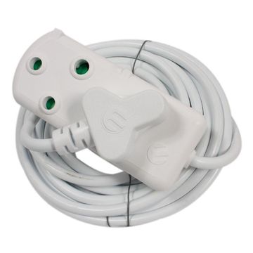 Ellies Side by Side Heavy Duty Extension Lead-5M-White