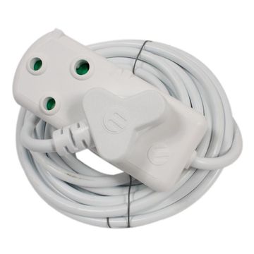 ELLIES Extension cord white 2x3 pin 1.5mmx10m