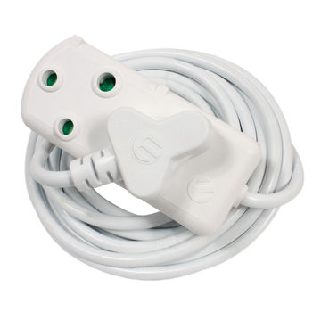 Ellies Extension Cord  2x3 pin 1mmx5m White