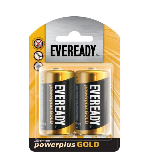 Battery LR20 EVEREADY D zinc carborn 2 pack