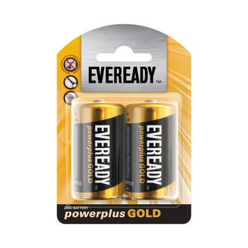 Battery LR20 EVEREADY D zinc carborn 2 pack