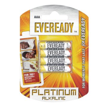 BATTERY ALKALINE EVEREADY AAA / LR03 X4
