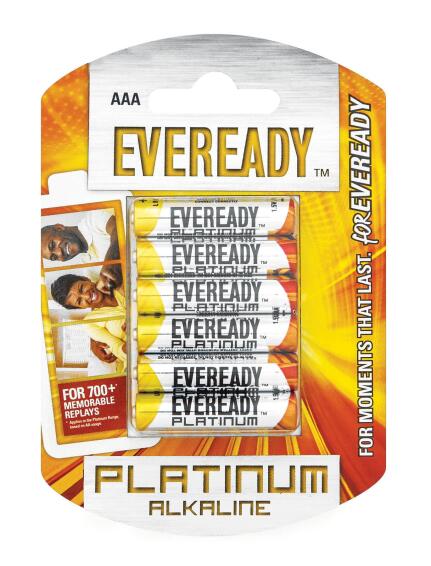 BATTERY ALKALINE EVEREADY AAA / LR03 X6