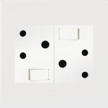 Socket arteor LEGRAND 1x3 pin 4x4 white