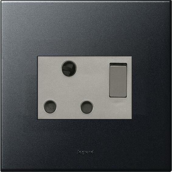 Legrand Socket Aerator Graphite 1x3 pin 4x4