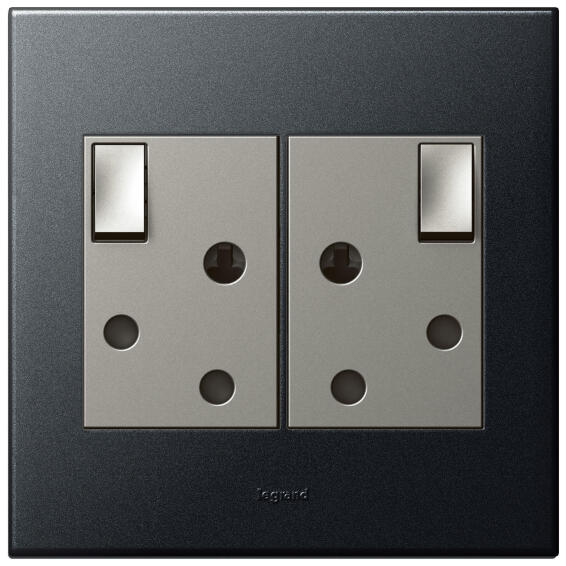 Socket 100x100mm 2x3pin legrand arteor graphite