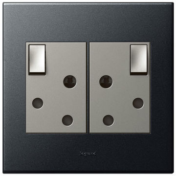 Socket 100x100mm 2x3pin legrand arteor graphite