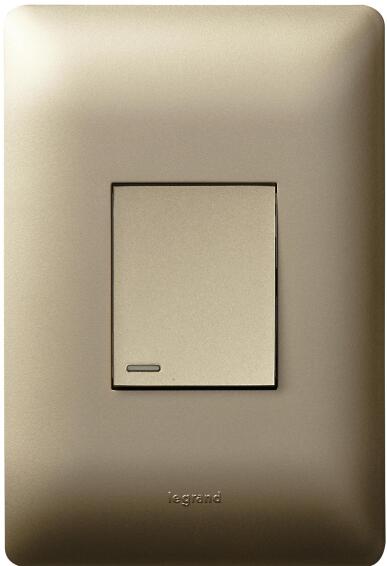 Switch Ysalis LEGRAND 1 lever 1 way 2x4 champagne