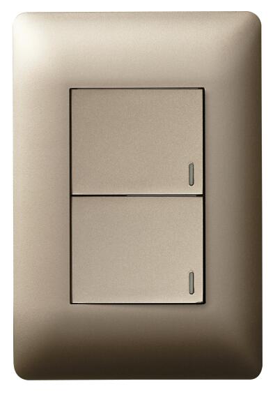 Switch Ysalis LEGRAND 2 lever 1 way 2x4 champagne