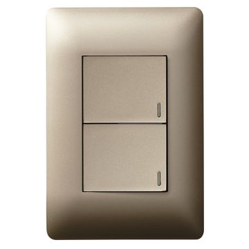 Switch Ysalis LEGRAND 2 lever 1 way 2x4 champagne