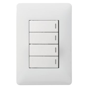 Switch Ysalis LEGRAND 4 lever 1 way 2x4 white
