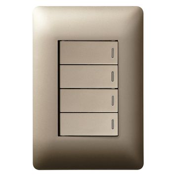 Switch Ysalis LEGRAND 4 lever 1 way 2x4 champagne