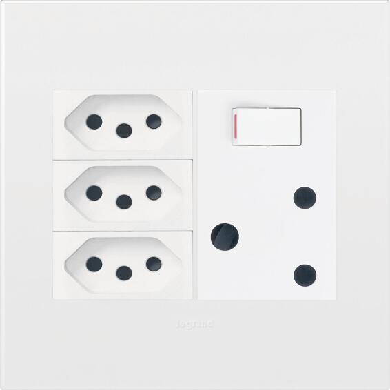Legrand Socket Aerator White 1x3 & 1x2 pin 4x4