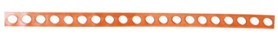 Copper strip perforated 2m